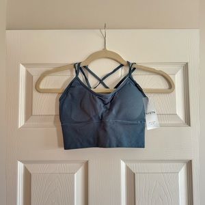 NVGTN Stone Blue Flourish Seamless Bra